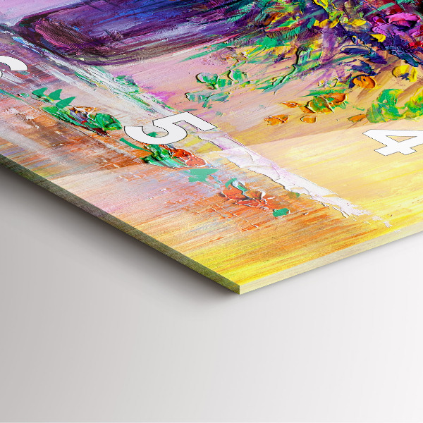 Square glass wall clock Flowers in a vase