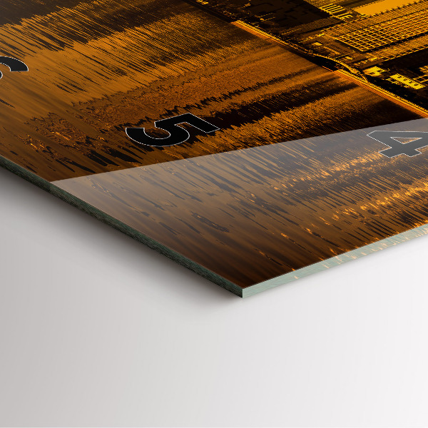 Square glass wall clock Zhujiang River