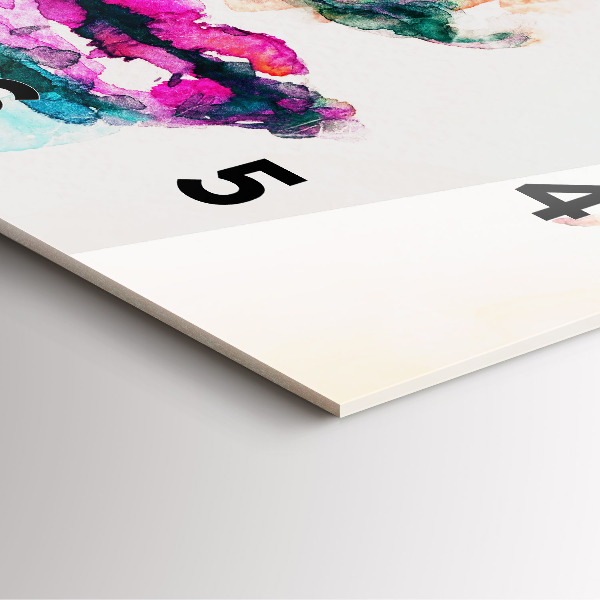 Square glass wall clock Abstract woman face