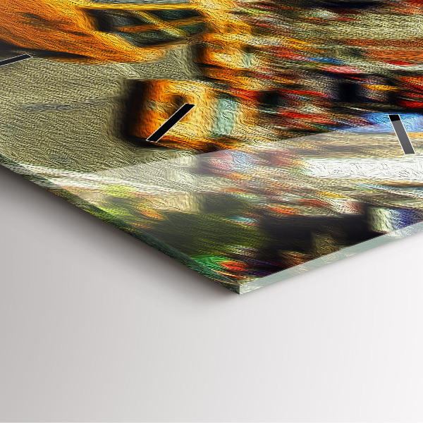 Square glass wall clock New York City taxis