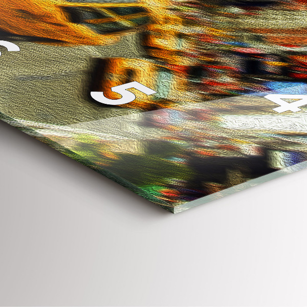 Square glass wall clock New York City taxis