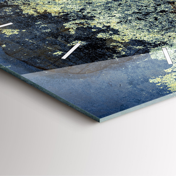 Square glass wall clock Butterfly vintage style