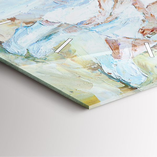 Square glass wall clock Young ballerinas