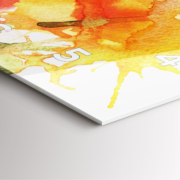 Square glass wall clock Colorful portrait of a woman