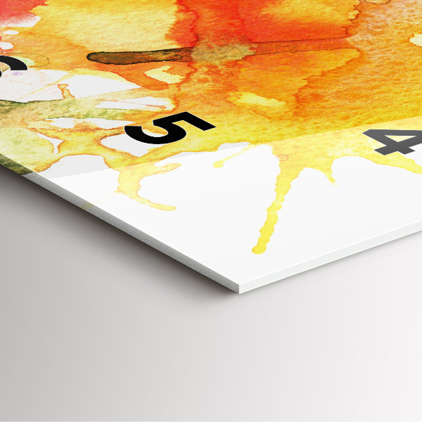 Square glass wall clock Colorful portrait of a woman