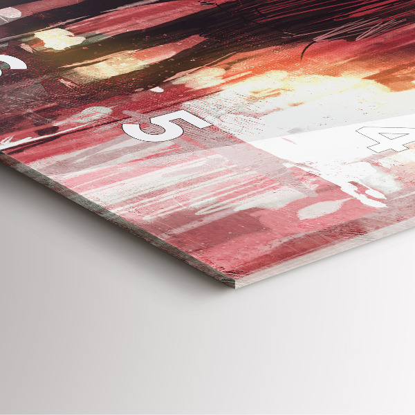 Square glass wall clock Young couple in love