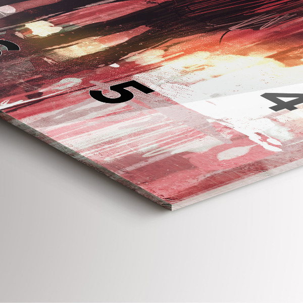 Square glass wall clock Young couple in love