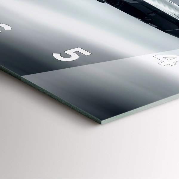 Square glass wall clock Military aircraft in flight