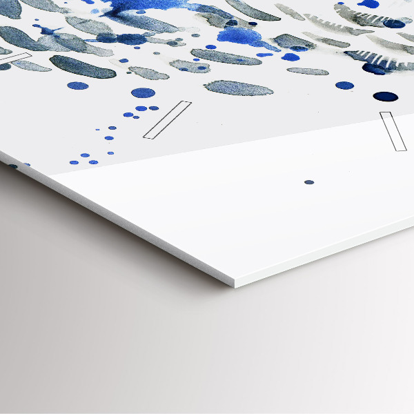 Square glass wall clock Owl look