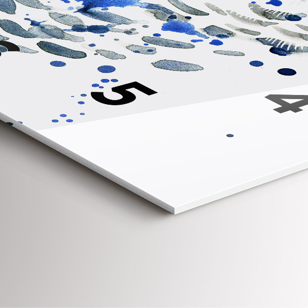 Square glass wall clock Owl look