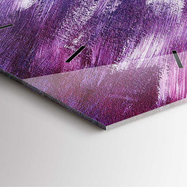 Square glass wall clock Acrylic paint texture