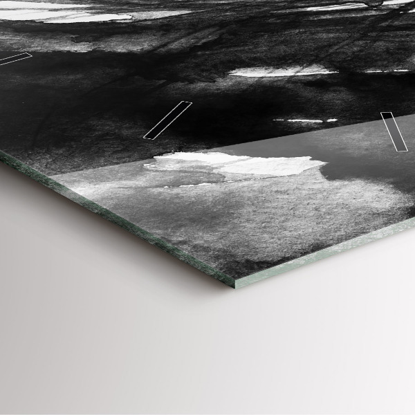 Square glass wall clock Portrait of a woman