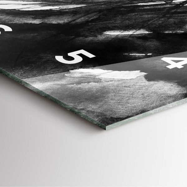 Square glass wall clock Portrait of a woman