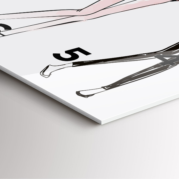 Square glass wall clock Women's fashion