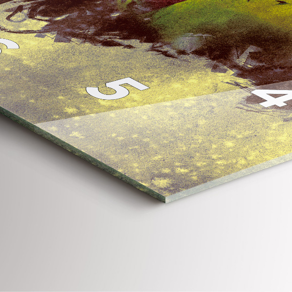 Square glass wall clock Woman in the forest