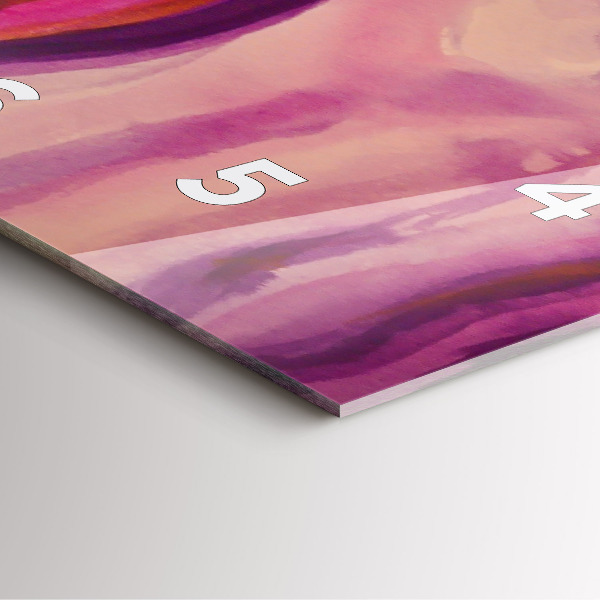 Square glass wall clock Painting Women