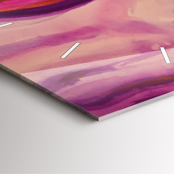 Square glass wall clock Painting Women