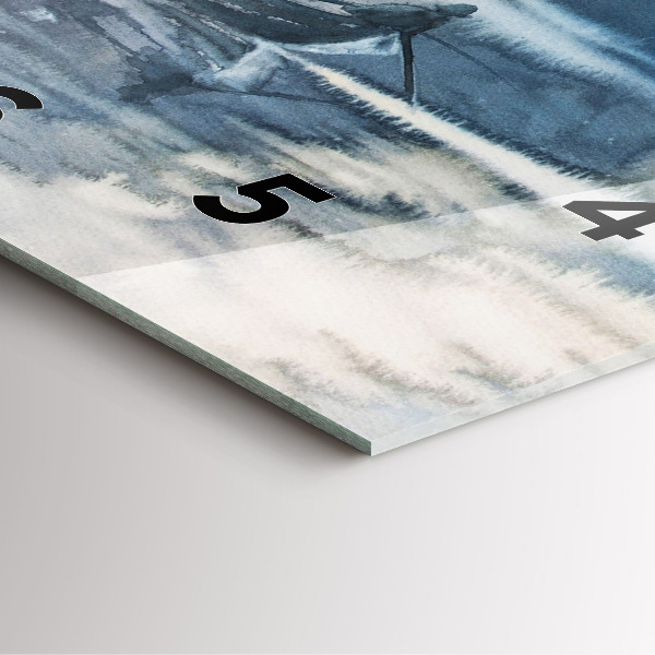 Square glass wall clock Fisherman on the lake