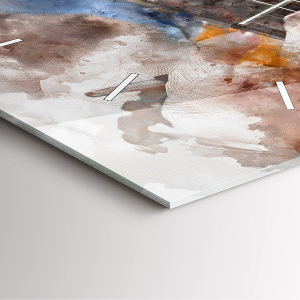 Square glass wall clock Guitar Graphics