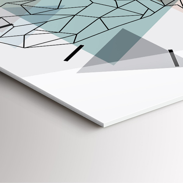 Square glass wall clock Reindeer Scandinavian style