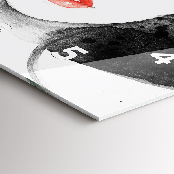 Square glass wall clock Woman in a hat