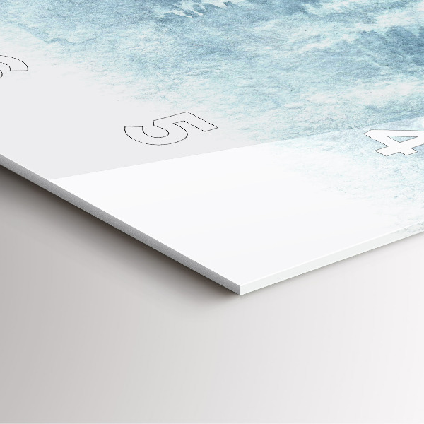 Square glass wall clock Winter forest