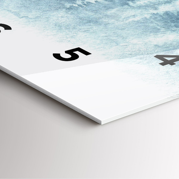 Square glass wall clock Winter forest