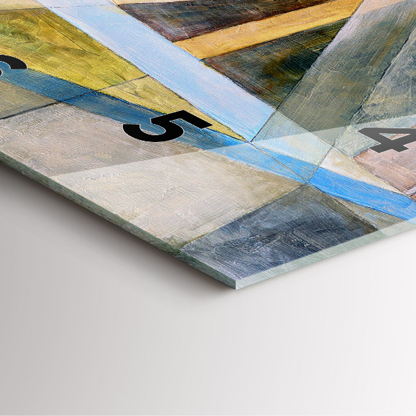Square glass wall clock Impressionist painting