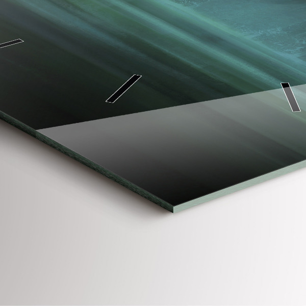 Square glass wall clock Man and Monster in the Swamp