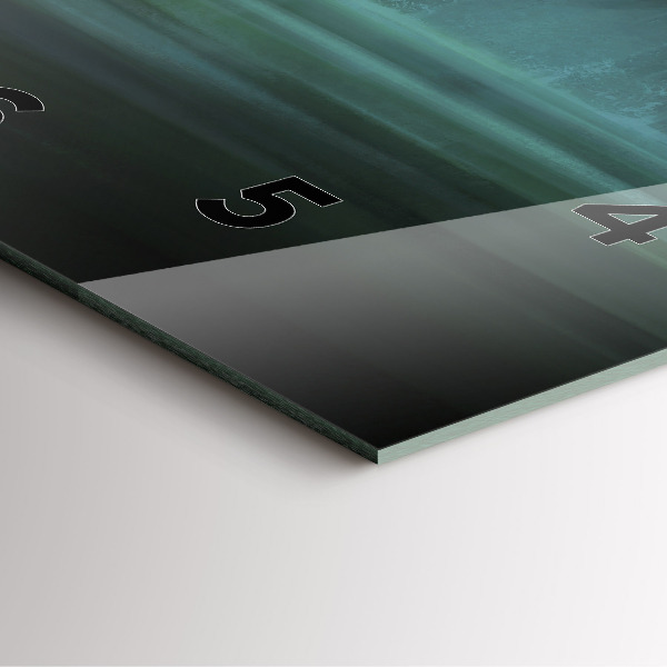 Square glass wall clock Man and Monster in the Swamp