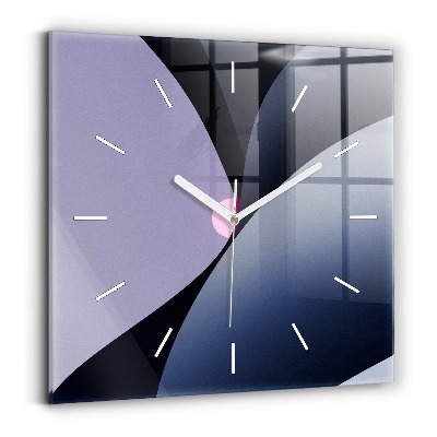 Square glass wall clock Abstraction sun