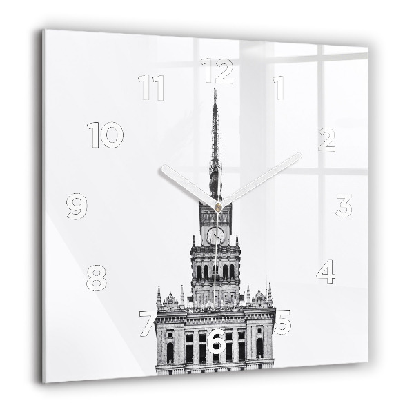 Square glass wall clock Palace of Culture and Science