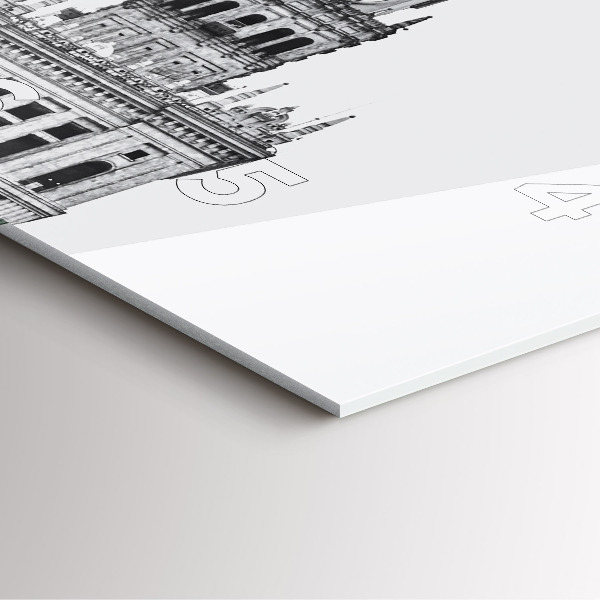 Square glass wall clock Palace of Culture and Science