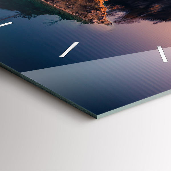 Square glass wall clock Krakow Lake Zakrzówek