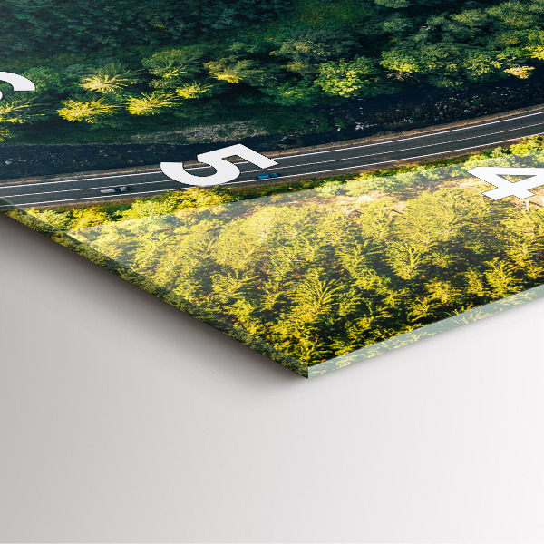 Square glass wall clock Forest from a bird's eye view