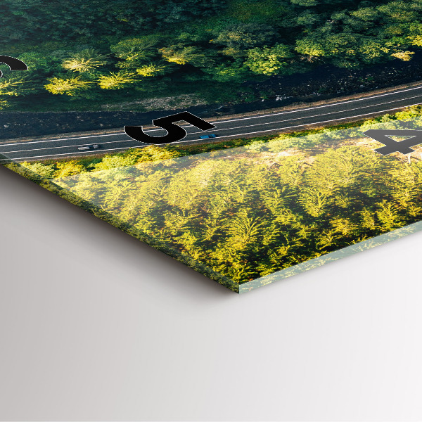 Square glass wall clock Forest from a bird's eye view