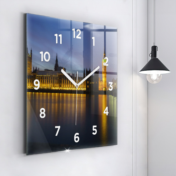 Square glass wall clock Winchester Palace London