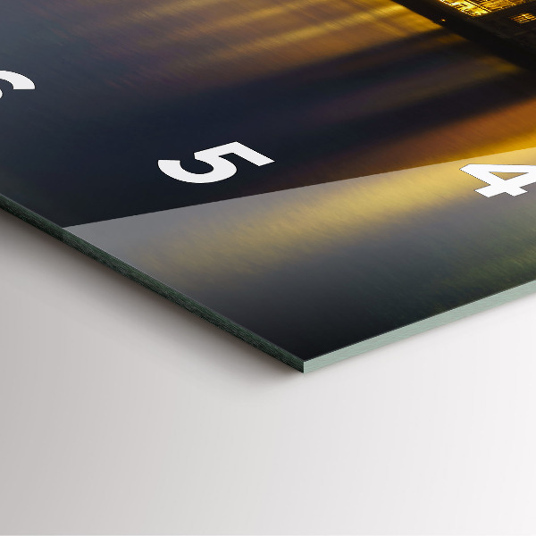 Square glass wall clock Winchester Palace London