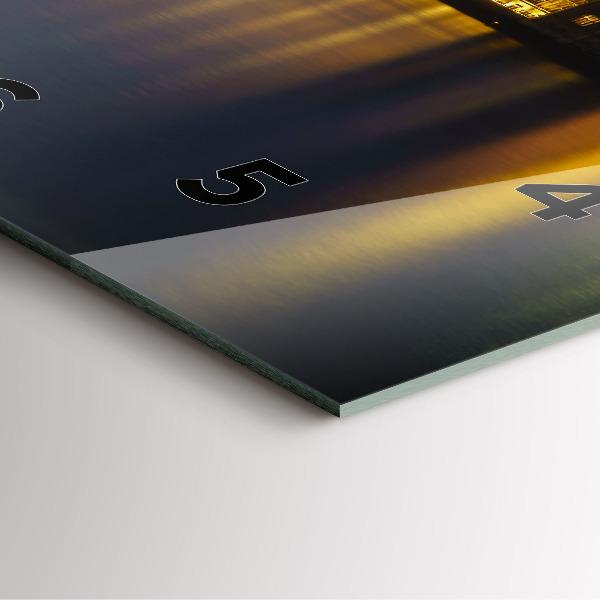 Square glass wall clock Winchester Palace London