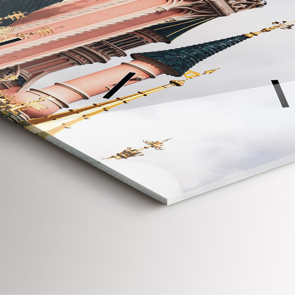 Square glass wall clock Disneyland Paris Castle