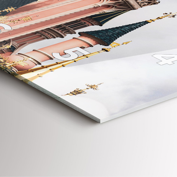 Square glass wall clock Disneyland Paris Castle