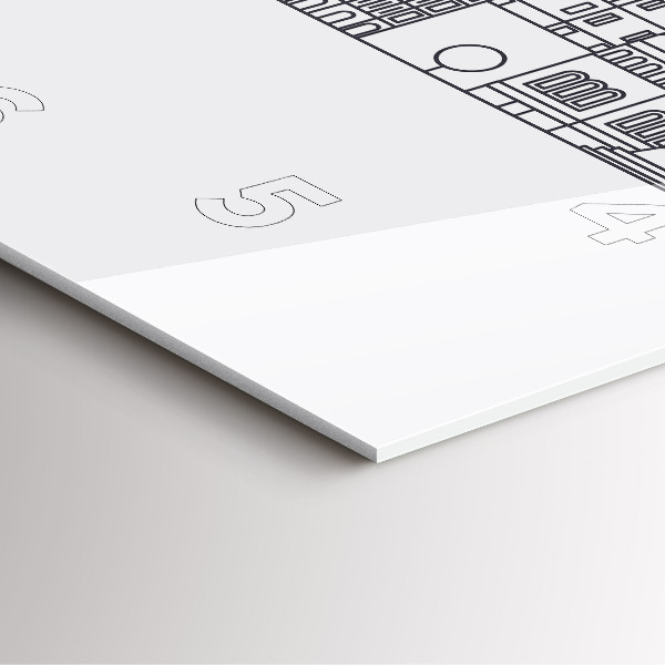 Square glass wall clock Lodz architecture panorama