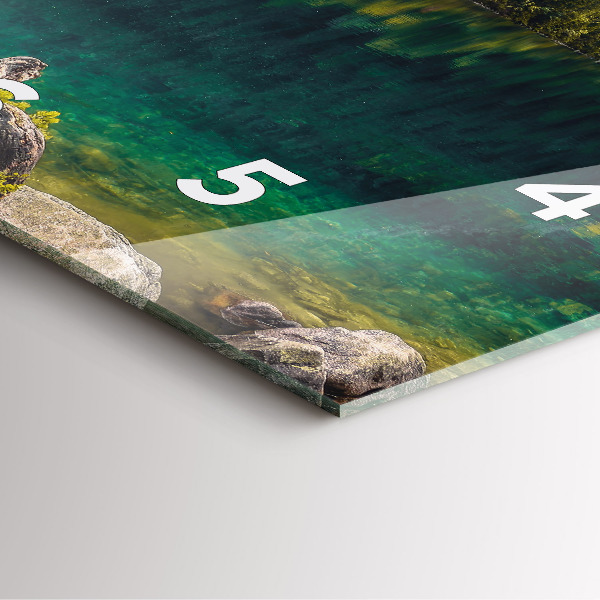 Square glass wall clock Morskie Oko in the Tatra Mountains