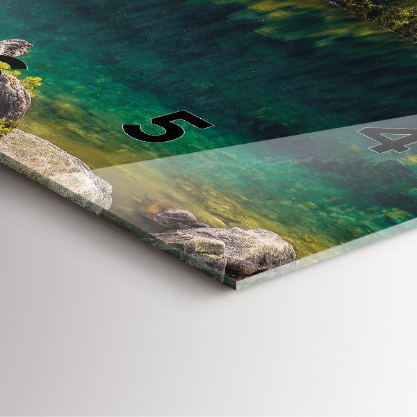 Square glass wall clock Morskie Oko in the Tatra Mountains