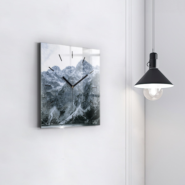 Square glass wall clock Morskie Oko in the Tatra Mountains