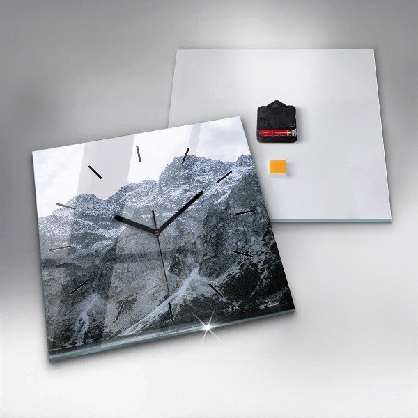 Square glass wall clock Morskie Oko in the Tatra Mountains