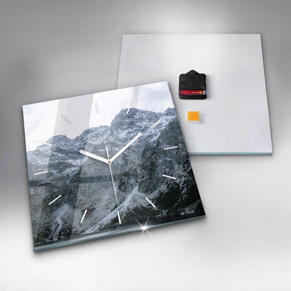 Square glass wall clock Morskie Oko in the Tatra Mountains