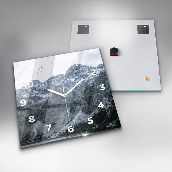 Square glass wall clock Morskie Oko in the Tatra Mountains