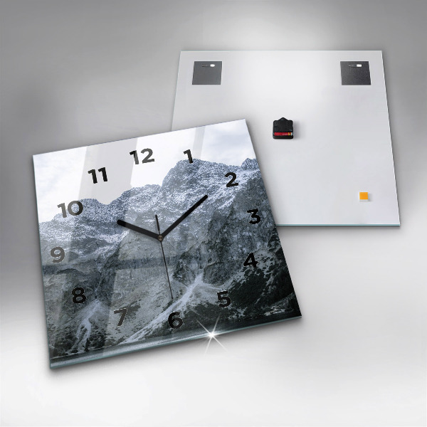 Square glass wall clock Morskie Oko in the Tatra Mountains