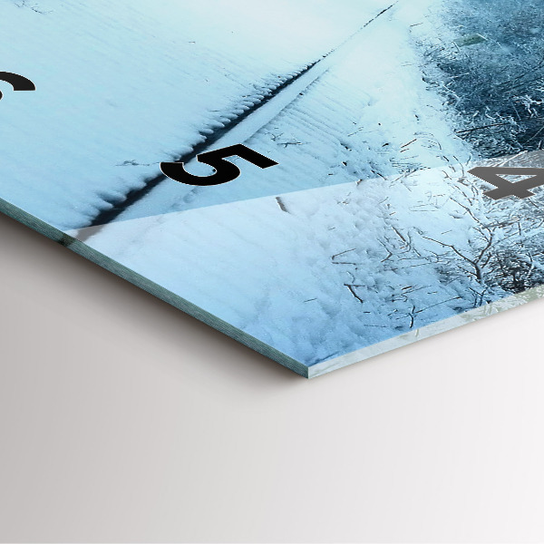 Square glass wall clock Deer on the tracks